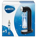 BRITA Wassersprudler sodaONE schwarz inkl. CO2-Zylinder und BPA-freier PET-Flasche | Macht aus...