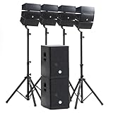 BM Bmsonic BMS-12-ARRAY-BT DJ-Lautsprecher, 2000 W, komplett, 4 Satelliten-Lautsprecher, 2 x SUB 31...