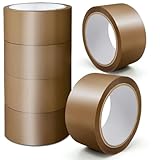 K-MART Packband, Industrielles braunes Verpackungsbänder, 6 Rollen, Geräuscharm – 48 mm x 66 m,...
