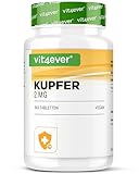 Kupfer - 365 Tabletten mit jeweils 2 mg - 1 Jahresvorrat - Laborgeprüft - Hohe Bioverfügbarkeit -...