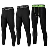 SS COLOR FISH 3er-Pack Herren-Kompressionshosen, athletische Baselayer, Workout-Leggings,...