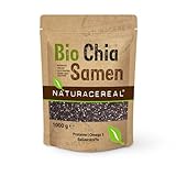 Naturacereal Bio Chia Samen 1kg - Reich an Omega-3 und Ballaststoffen, rein pflanzliche...