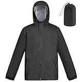 flintronic Regenjacke Herren, Herren Regenjacke Wasserdichter, Leicht Wasserdicht Faltbare...