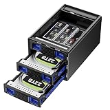 Hybrid 2*3.5 HDD+3*M.2 NVMe Gehäuse mit Lüfter für 2.5/3.5' SATA HDD/SSD, USB3.2 Gen2 10Gbps...