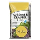 Aussaaterde 40 Liter (2 x 20 Liter) torfreduzierte Anzuchterde für Pflanzen Kräuter Blumen...