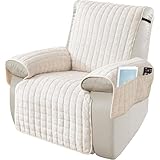 1 Sitz Sesselschoner for Relaxsessel mit Taschen Fernsehsessel Schutzbezug Sesselüberwurf mit...