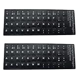 MLWSKERTY 2-teiliges Portugiesisches Tastatur Aufkleber Set Haut Ersatz Hintergrund Mattierter...
