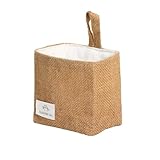 Kleiner Hängekorb aus Baumwolle und Leinen für den Schreibtisch, ideal zum Organisieren von...