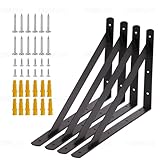 Schwerlastwinkel 4 Stück I 300 x 500 mm I Schwerlastkonsole REGALTRÄGER mit SCHRAUBEN I...