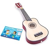 New Classic Toys - 10304 - Musikinstrument - Spielzeug Holzgitarre - Deluxe - Naturell, Kinder...