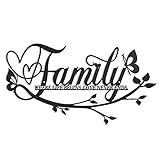 Family Metallwandkunst Wortschild Wanddekoration, Personalisiert Metall Wand Deko, Metall...