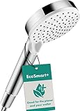 hansgrohe Crometta - wassersparender Duschkopf 6 l/min (EcoSmart), Handbrause mit 2 Strahlarten,...