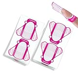 Hanyousheng Nagel Schablonen, 100 Stück Nagelform Guide, Modellier Schablone Selbstklebend,...