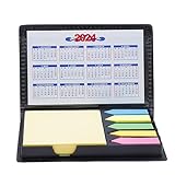 Haftnotizen Set Kalender 2024 mit Paketbox Bunt Sticky Marker Notiz Haftnotizblock Schule...