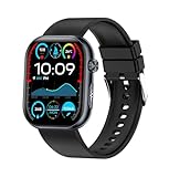 YUPENG E𝐂𝐆/HRV/Harnsäure/BMI, 1,95 Zoll AMOLED Smartwatch mit Bluetooth-Anruf, 24 Stunden...