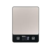 MAUL Briefwaage MAULlibra 19,7x14,7 cm | Waage bis 5kg belastbar | Moderne Küchenwaage mit 1g...