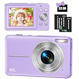 Digitalkamera 44MP 1080P HD Fotokamera mit 32GB Karte, Kompaktkamera 16X Digitalzoom mit 2...