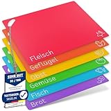 Mainmaison Schneidebretter Schneidematten 6er Set, flexibel, spülmaschinenfest, BPA-Frei,...