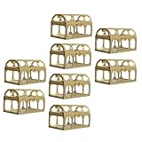 AKOOSY 1 Satz 8 Stück Quadratische Bonbondosen aus Kunststoff Goldene Schatztruhe Hochzeits...