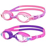 DOBET Schwimmbrille für Kinder, 2 Stücke Kinder Schwimmbrille, Antibeschlag UV Schutz Profi...