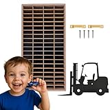 ArtTwist Modellauto Vitrine | Hot Wheels Aufbewahrung zu 80 Fächen | Sammlervitrine Hängend 40cm x...