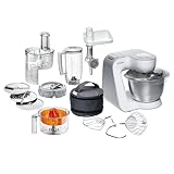 Bosch Küchenmaschine Serie 4 MUM54251, Schüssel 3,9 L, Mixer 1,25 L, Fleischwolf, Zitruspresse,...