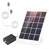 Yuanpgky 3 W 5 V Solarpanel für Aquarium-Luftsprudler Kit mit zwei Luftsteinen, USB-Ladefunktion, 2...