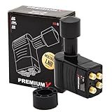 Premium X Rocket Quattro LNB - 4Fach - nur für Multischalter - 4K Full HD - mit Wetterschutz + für...