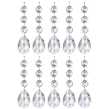 UCLEVER 10 Stück Sonnenfänger Anhänger Träne Kristall Suncatcher, 38mm Tropfen Kristallglas...