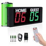 GAN XIN Digitale Anzeigetafel mit Fernbedienung 1.5 Zoll LED Anzeigetafel Scoreboard für...