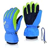 Skihandschuhe Kinder Winterhandschuhe Wasserdicht Warme Handschuhe Ski Gloves Winter Winddichte...