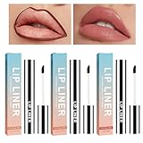 3 Stück Abziehbarer Lippenkonturenstift, Wasserfester Abnehmbarer Lipliner, Peel Off Lip Liner...
