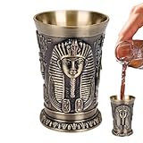 Kleine Schnapsgläser, 30 ml, Zinklegierung, Vintage-Stil, ägyptische Steine, Party-Trinkgeschirr...