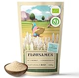 NaturaleBio Flohsamenschalen Gemahlen, 99% Reinheit, 200g natürliche Flohsamen Bio, Psyllium...