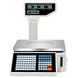 CCYENG Etikettendruckwaage, Elektronische Preisrechenwaage mit Thermoetikettendrucker für...