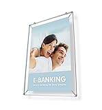 Spannrahmen 70 x 100 cm Posterrahmen Alu silber | für Poster 70 x 100 cm | Plakatrahmen für...