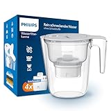 Philips Water Wasserfilterkanne +4 Geschmack+ Ersatzfilterkartuschen schneller Durchfluss...