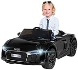 Kinder Elektroauto Audi R8 Spyder - Lizenziert - 2 x 45 Watt Motor - Rc 2,4 Ghz Fernbedienung - Eva...