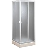 FORTE BSE102001 Box doccia Smart angolare in PVC-Acrilico, Anticalcare, Riducibile, Chiusura...