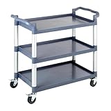APS Servier-/Transportwagen Aluminiumrahmen, 3 Böden, Abstand je Boden 31 cm, 4 Lenkrollen mit...