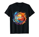 Basketball Ball in schönen bunten Farben Basketballer T-Shirt