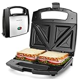 Aigostar Sandwichmaker für Dreieckige Sandwichtoasts, 800 W mit Antihaftbeschichtung,...