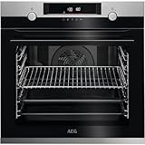 AEG BPE53506BM Einbau-Backofen, Pyrolyse Selbstreinigung, Serie 6000 Ringheißluft: gleichmäßige...