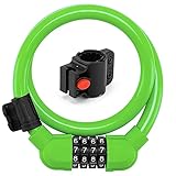 Robustes 4-stelliges Fahrradkabel, tragbares Code-Kabel, Diebstahlschutz, zurücksetzbare...