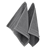 Erwin Müller Seiftuch Heidelberg 2er- Pack 100% Baumwolle anthrazit Größe 30x30 cm - leichte...