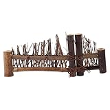 FUTUREORYY Handgewebter Kleiner Japanischer Holzzaun Wetterfeste Gartendekoration aus Natürlichem...