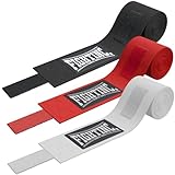 Fightinc. Boxbandagen Pro 3,5m - 350 cm elastisch schwarz rot weiß Weiss Boxen Kickboxen Kampfsport...