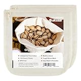 Nussmilchbeutel zum Sieben, wiederverwendbar (2er-Pack), Bio-Käsetuch, Nussmilchbeutel-Sieb, 100%...