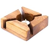 Plogis Natürliches Stövchen Holz - Eleganter Kaffee- & Teewärmer aus Akazienholz / 15x15 cm...