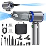 Handstaubsauger Akku, 3-in-1 Handstaubsauger, 25000PA Auto Staubsauger Stark, 3-Gang 220000 U/min...